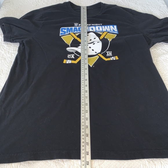 WWE Smack Down x NHL Anaheim Mighty Ducks Graphic Print T-Shirt Size 2XL XXL - Picture 4 of 6